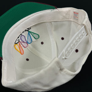 MV Sports White Maroon Snapback Hat
