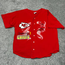 Load image into Gallery viewer, Vintage Kansas City Chiefs Baseball Jersey L/XL