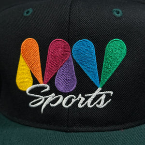 MV Sports Black Green Snapback Hat