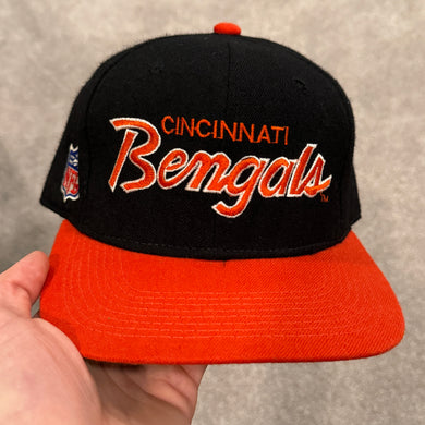Vintage Cincinnati Bengals Wool SS Script Fitted Hat 7 3/8