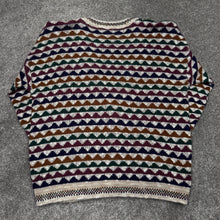 Load image into Gallery viewer, Vintage Patterned Cardigan Button Up Sweater XL