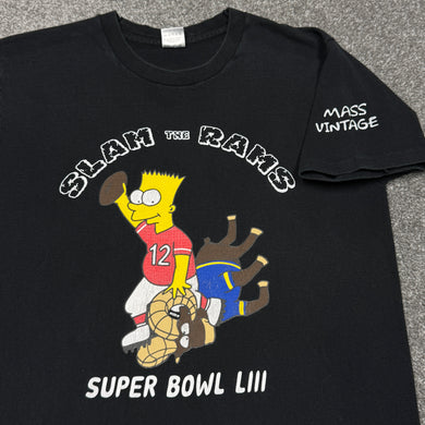 Mass Vintage Bart Slam the Rams SB53 Shirt S
