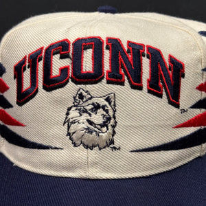 Vintage UConn Huskies Logo Athletic Diamond Snapback Hat