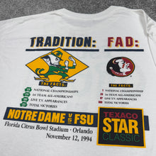 Load image into Gallery viewer, Vintage 1994 Notre Dame FSU Football Shirt XL