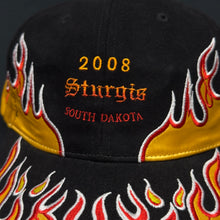 Load image into Gallery viewer, Vintage 2008 Sturgis Biker Rally Flames Fitted Hat M/L