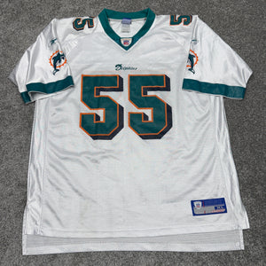 Vintage Junior Seau Miami Dolphins Reebok Jersey XL