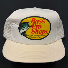 Load image into Gallery viewer, Vintage Bass Pro Shops White Mesh Snapback Hat