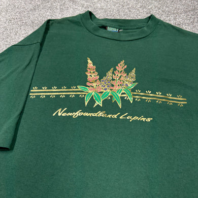 Vintage Newfoundland Lupins Flowers Shirt M