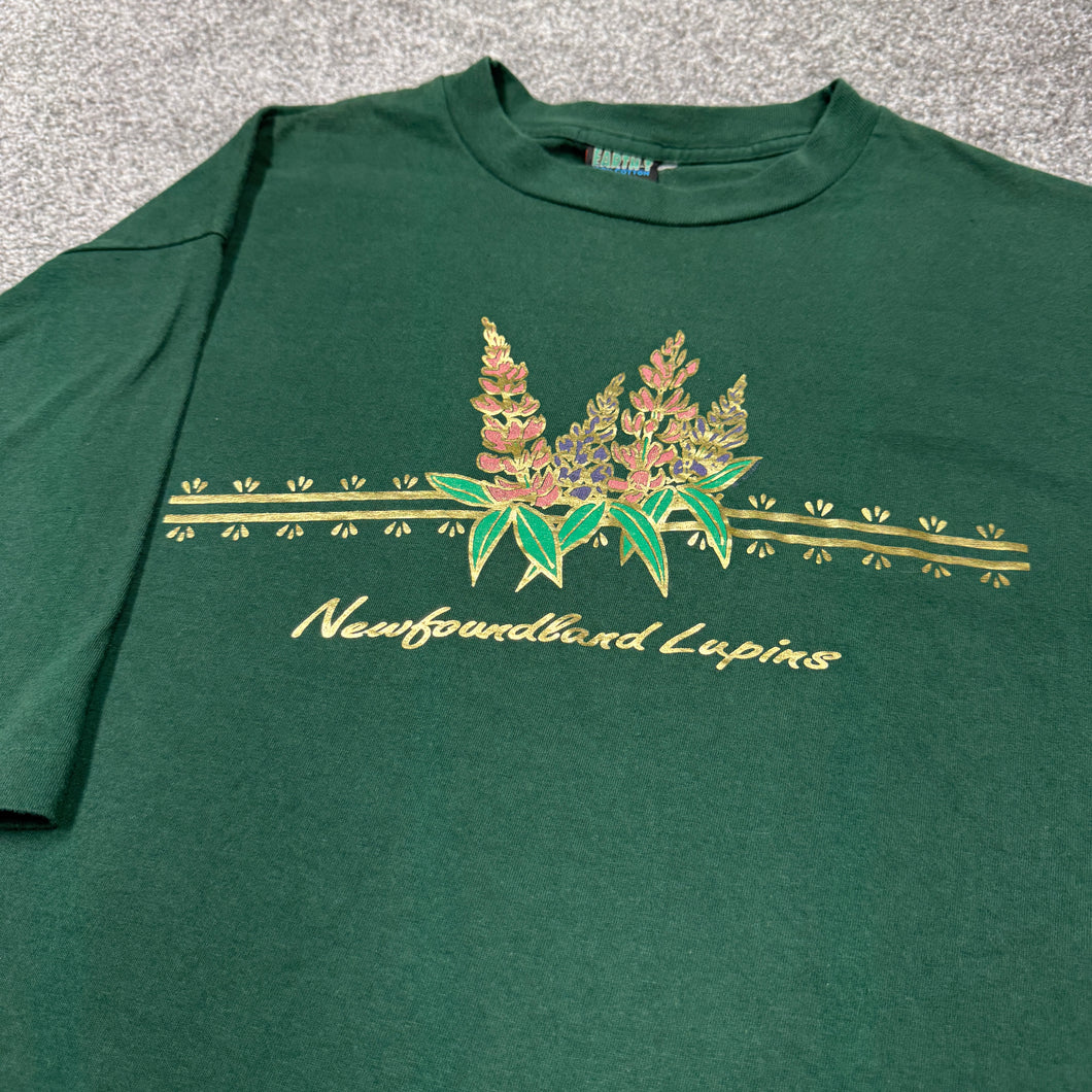 Vintage Newfoundland Lupins Flowers Shirt M