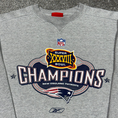 Vintage New England Patriots SB38 Champions Reebok Sweatshirt M