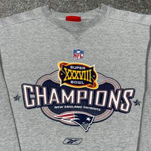 Vintage New England Patriots SB38 Champions Reebok Sweatshirt M
