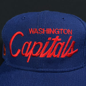 Vintage Washington Capitals Wool SS Script Snapback Hat