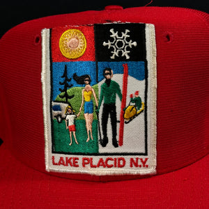 Vintage Lake Placid NY Summer/Winter Snapback Hat