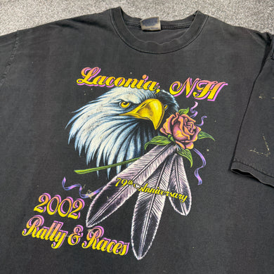 Vintage 2002 Laconia Rally Eagle Shirt 2XL
