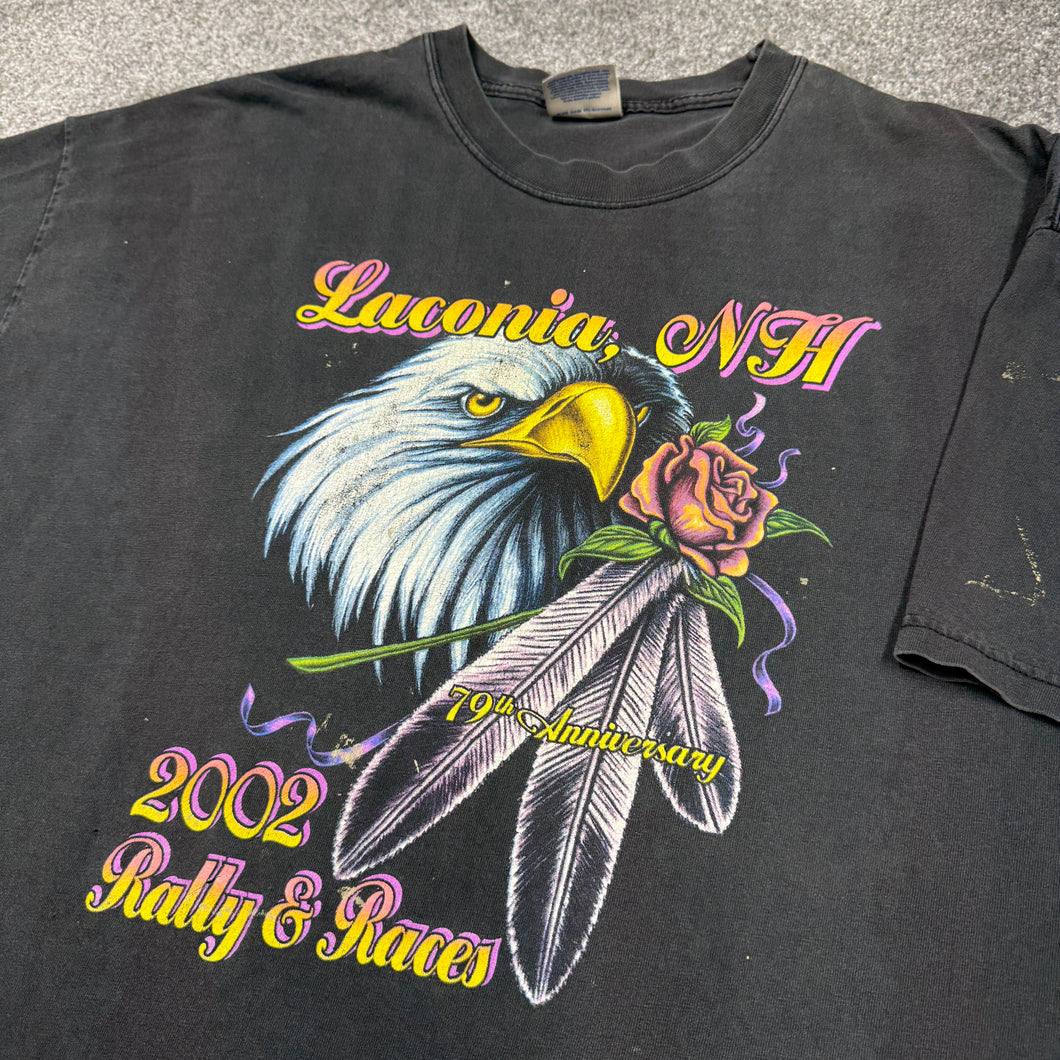 Vintage 2002 Laconia Rally Eagle Shirt 2XL