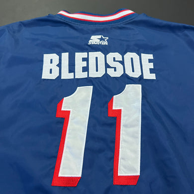 Vintage Drew Bledsoe Patriots Starter Jacket L/XL