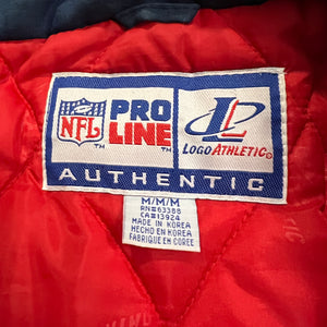 Vintage Patriots Logo Athletic Puffer Jacket L