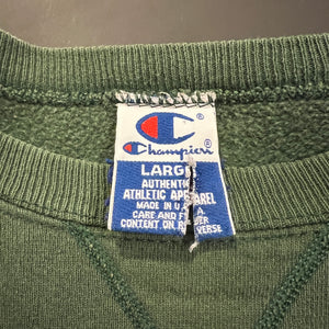 Vintage Champion Green Spellout Crewneck L