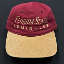 Load image into Gallery viewer, Vintage Florida State Seminoles Suede Brim Strapback Hat