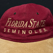 Load image into Gallery viewer, Vintage Florida State Seminoles Suede Brim Strapback Hat