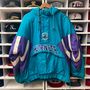 Vintage Charlotte Hornets Starter Puffer Jacket L