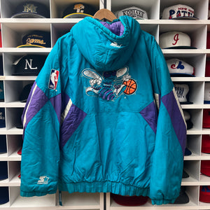 Vintage Charlotte Hornets Starter Puffer Jacket L