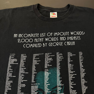 Vintage George Carlin 2,000 Impolite Words Shirt XL