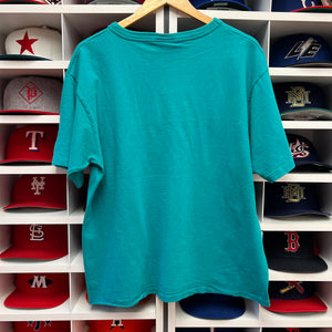 Vintage Champion Spellout Teal Shirt S/M