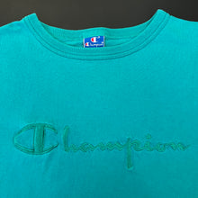 Load image into Gallery viewer, Vintage Champion Spellout Teal Shirt S/M