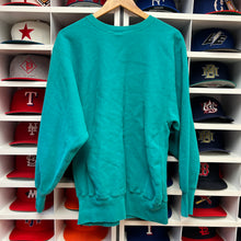 Load image into Gallery viewer, Vintage Champion Reverse Weave Teal Spellout Crewneck M/L