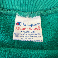 Load image into Gallery viewer, Vintage Champion Reverse Weave Teal Spellout Crewneck M/L