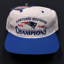 Load image into Gallery viewer, Vintage 1996 New England Patriots Division Champions Snapback Hat NWT