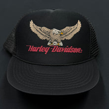 Load image into Gallery viewer, Vintage Harley Davidson Eagle Trucker Snapback Hat