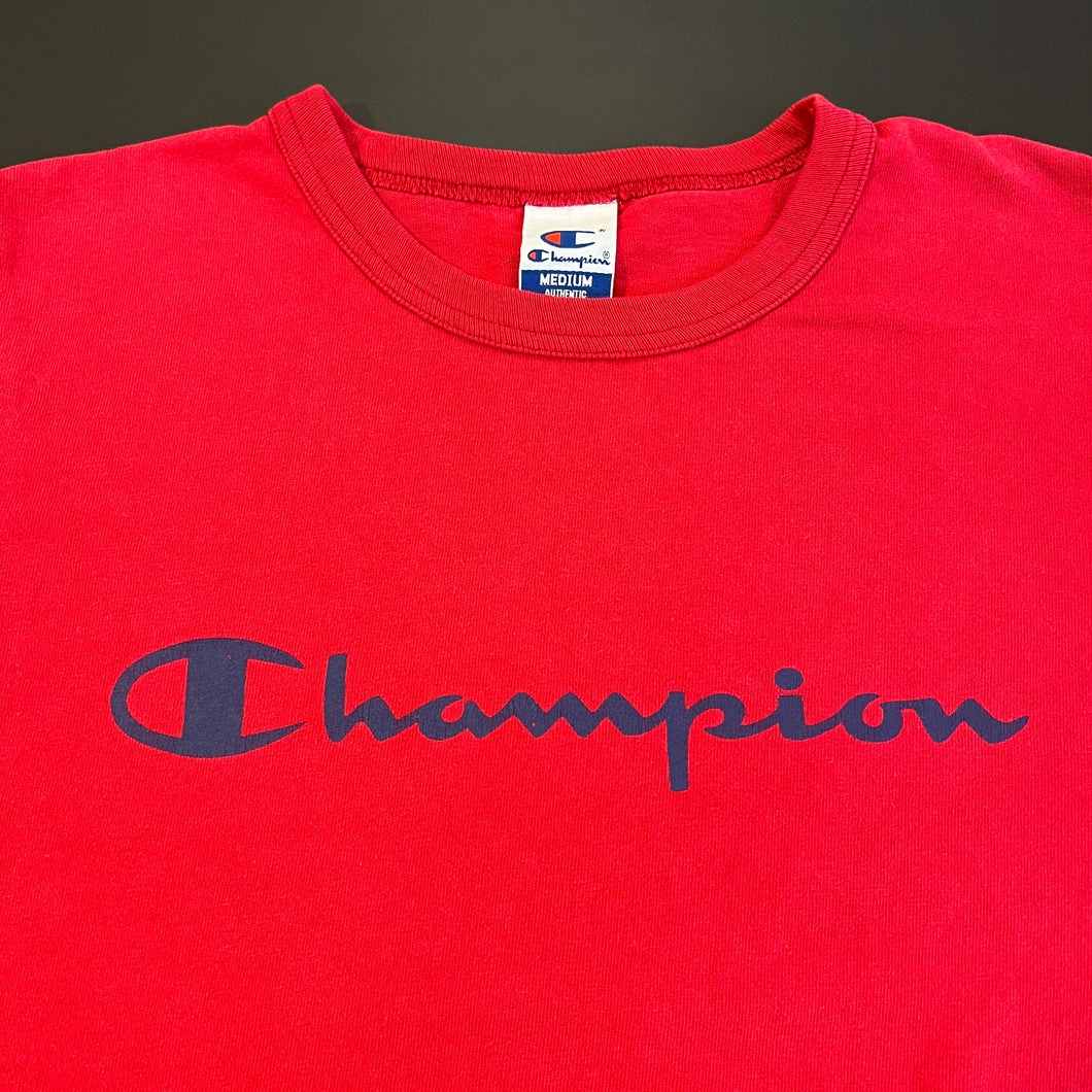 Vintage Champion Cut & Sew Custom Spell Out Shirt S/M