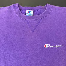 Load image into Gallery viewer, Vintage Champion Spellout Purple Crewneck M