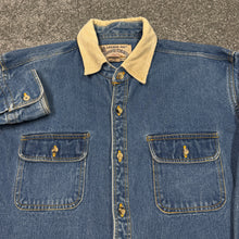 Load image into Gallery viewer, Vintage London Fog Denim Corduroy Collared Jacket L