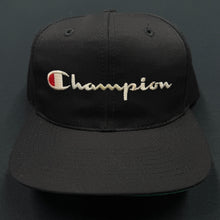 Load image into Gallery viewer, Vintage Champion Black Spell Out Snapback Hat