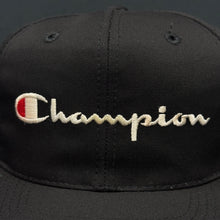 Load image into Gallery viewer, Vintage Champion Black Spell Out Snapback Hat