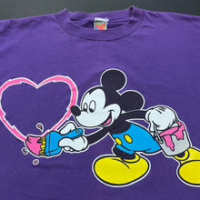 Load image into Gallery viewer, Vintage Mickey Mouse Heart Painting Disney Shirt XL
