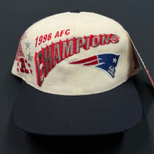 Load image into Gallery viewer, Vintage 1996 New England Patriots SS Shadow Snapback Hat NWT