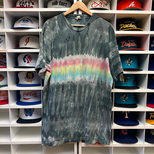 Vintage Rainbow Striped Tie-Dye Shirt XL