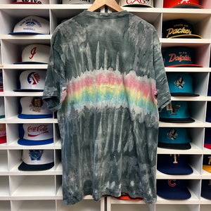 Vintage Rainbow Striped Tie-Dye Shirt XL