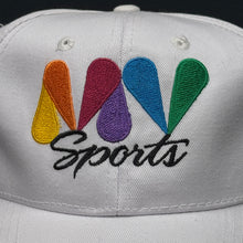 Load image into Gallery viewer, Mqss Vintage MV Sports White Strapback Hat