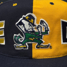 Load image into Gallery viewer, Vintage Notre Dame Irish Split Snapback Hat