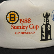 Load image into Gallery viewer, Vintage 1988 Oilers Bruins Stanley Cup Snapback Hat