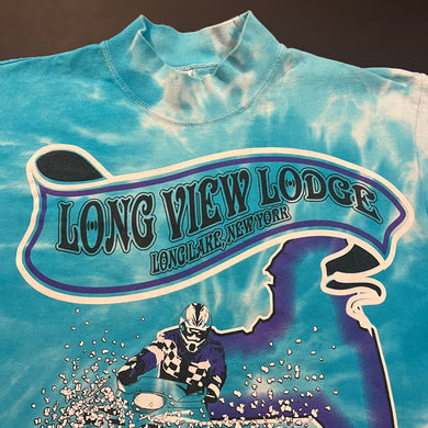 Vintage Long View Lodge Tie-Dye Long Sleeve Shirt M