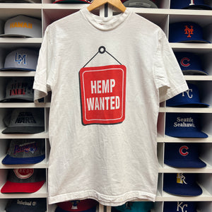 Vintage Hemp Wanted Sign Shirt M