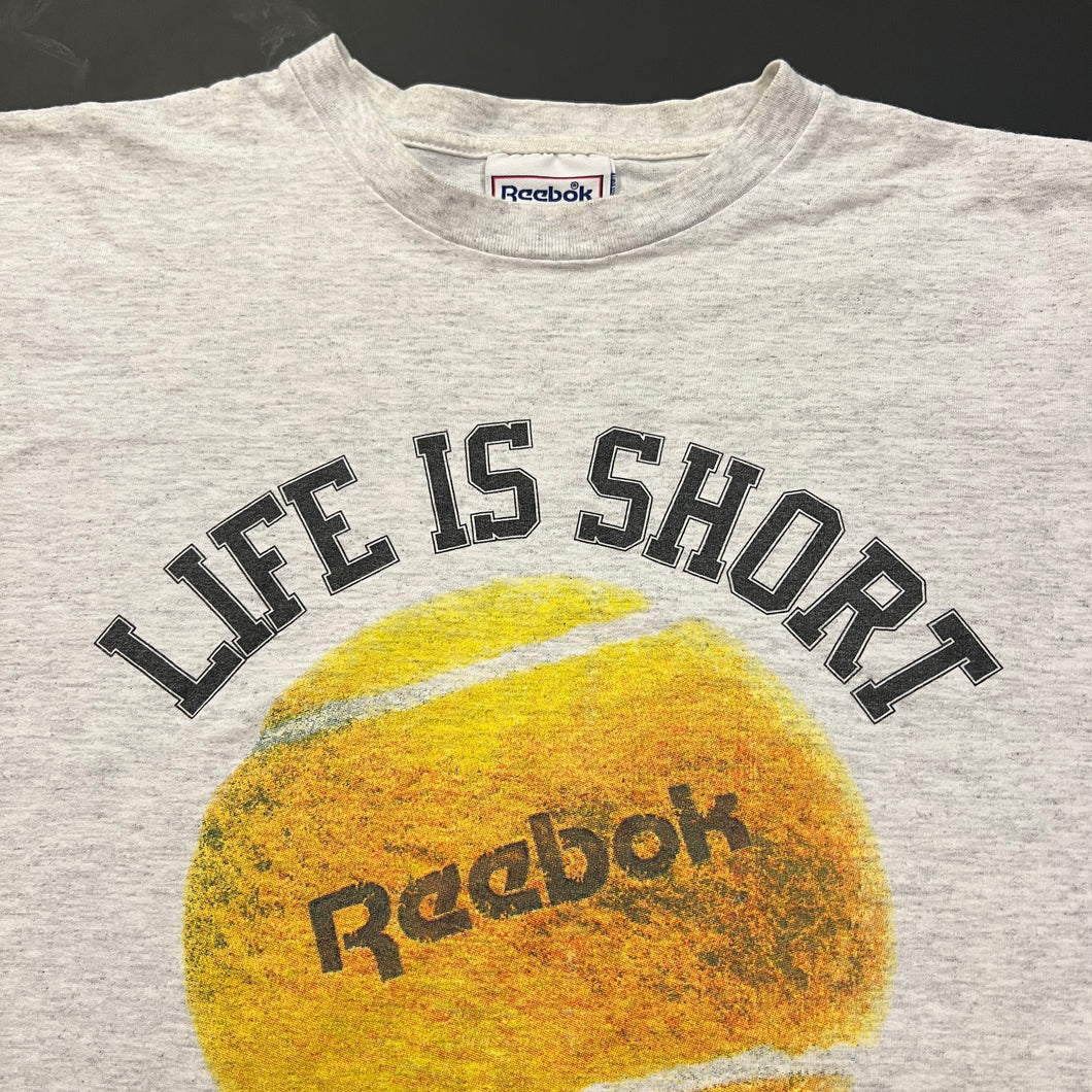 Vintage Reebok Life Is Short Play Hard Tennis Shirt M