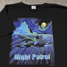 Load image into Gallery viewer, Vintage 1998 Night Patrol Orca Shirt XL