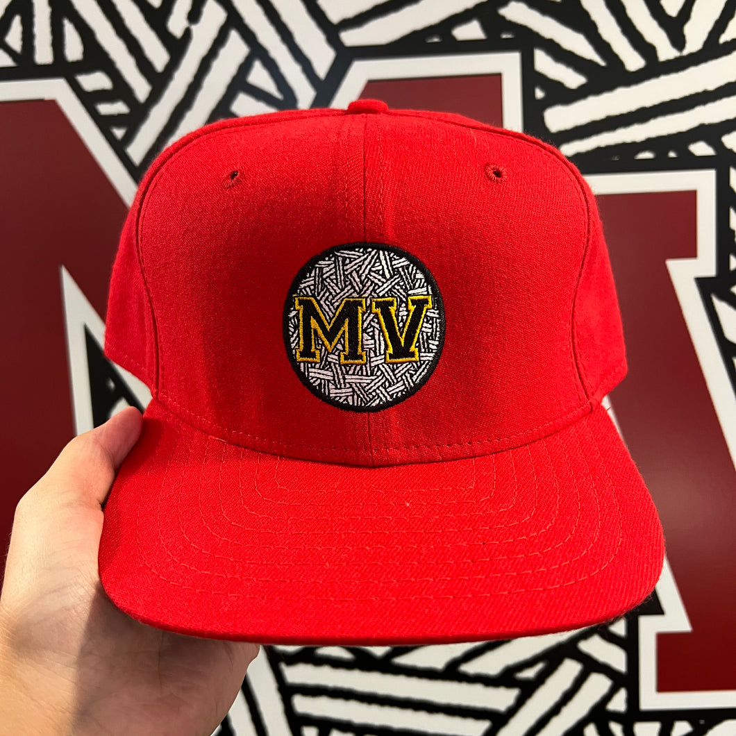 Mass Vintage Yellow MV Red New Era Fitted Hat 7 3/4